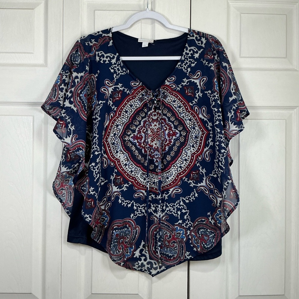 🖤 Westport 1962 Red White and Blue Blouse - Large - Picture 2 of 6